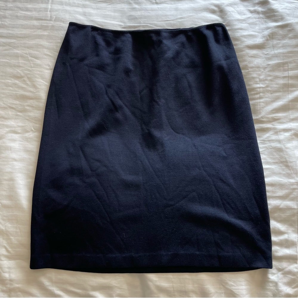 St John Santana Knit Navy Blue Skirt